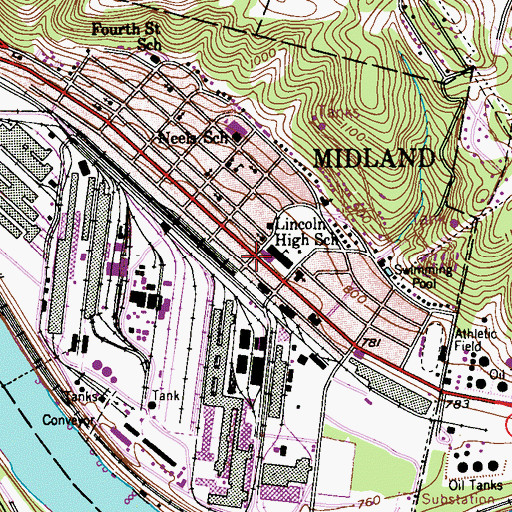 Topographic Map of Pennsylvania Cyber Charter School, PA