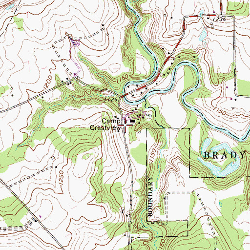 Topographic Map of Pittsburgh Presbyterian School, PA