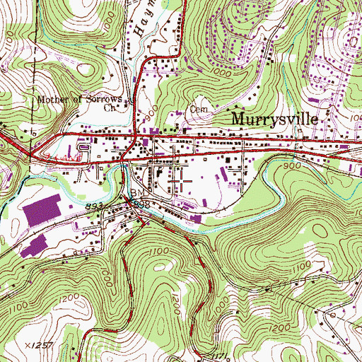 Topographic Map of Rainbow Connection Education Center, PA