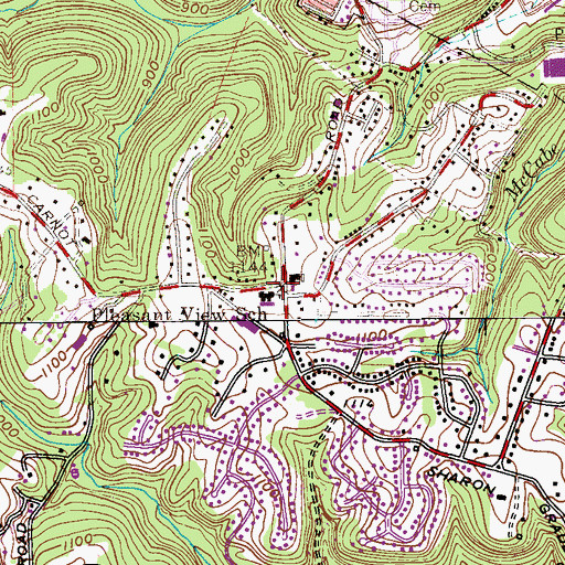 Topographic Map of Rhema Christian School, PA