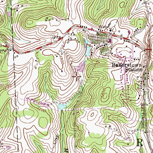Topographic Map of Richland Christian School, PA