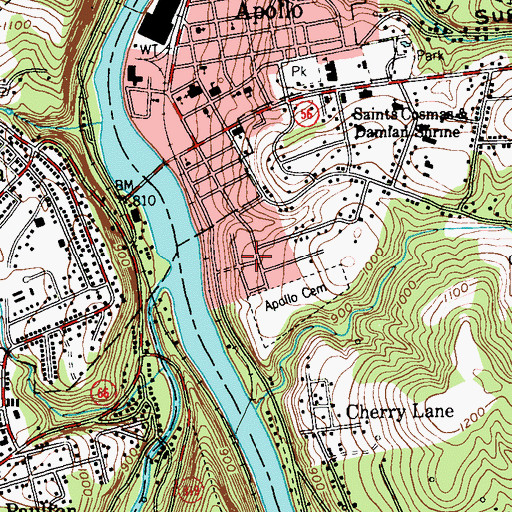 Topographic Map of Ronnie Lyn Stefaniak Nursery School, PA