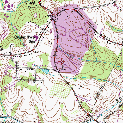 Topographic Map of Saint Frances Cabrini Preschool, PA