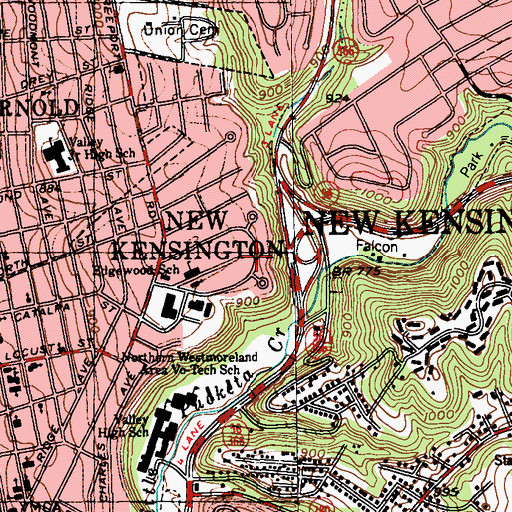 Topographic Map of Saint Paul Lutheran Preschool, PA