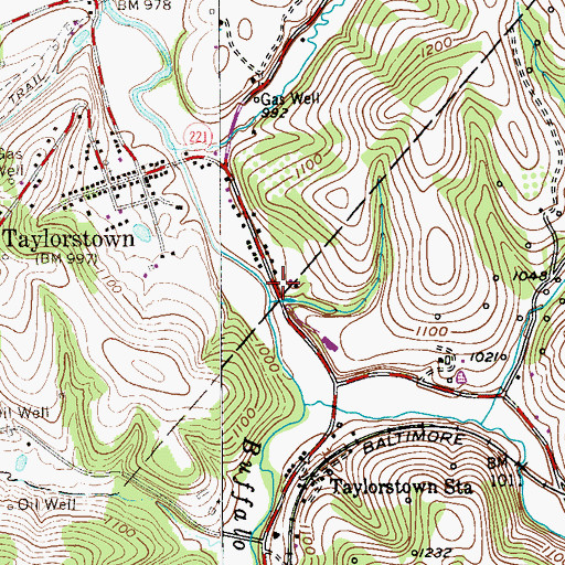 Topographic Map of Southwood School, PA
