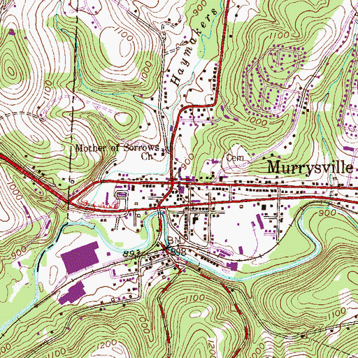Topographic Map of United Methodist Preschool, PA