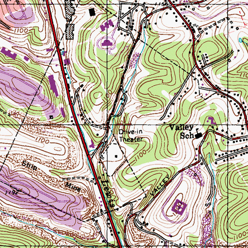 Topographic Map of Wesley Institute School, PA