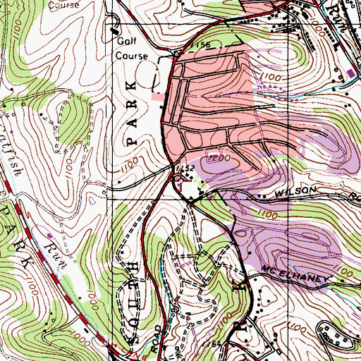 Topographic Map of Windover Hills United Methodist Church, PA