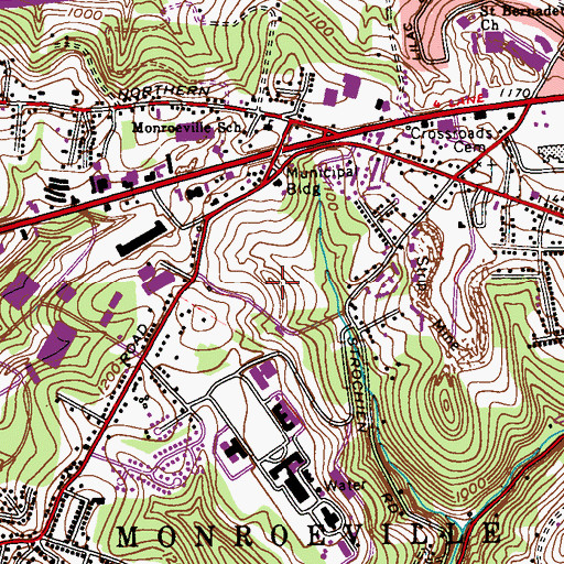 Topographic Map of World Harvest Bible Church, PA