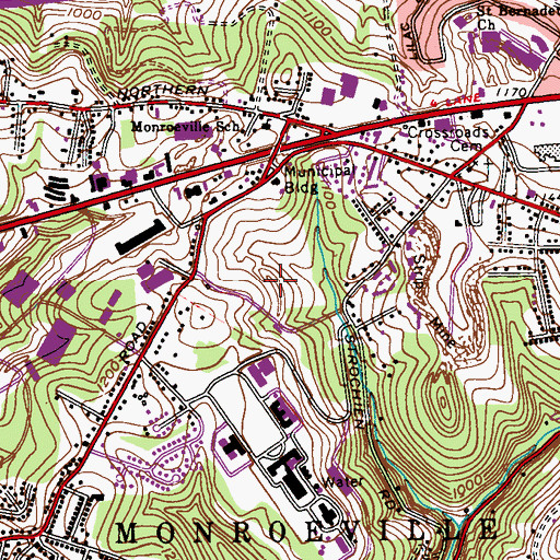 Topographic Map of World Harvest Bible Church, PA