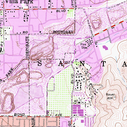 Topographic Map of Handy Creek, CA