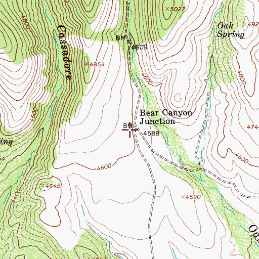 Topographic Map of Bear Canyon Junction, AZ