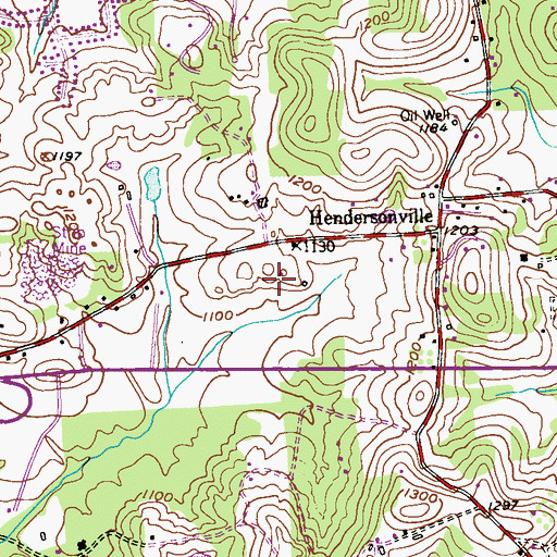 Topographic Map of Cranberry Commons Shopping Center, PA