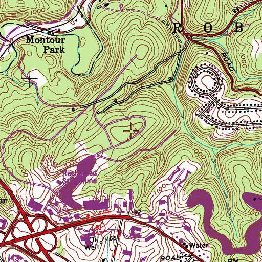 Topographic Map of The Mall at Robinson Shopping Center, PA