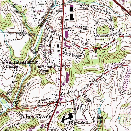 Topographic Map of Allison Park Post Office, PA