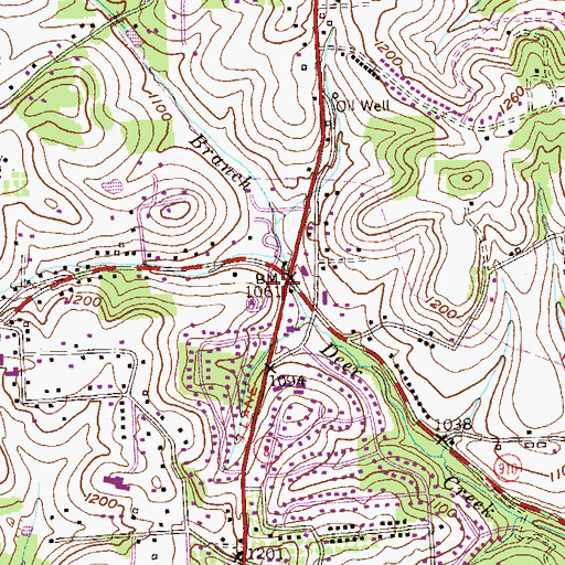 Topographic Map of Gibsonia Post Office, PA