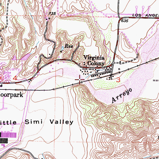 Topographic Map of Happy Camp Canyon, CA