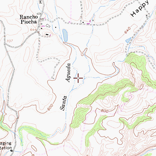 Topographic Map of Happy Canyon, CA