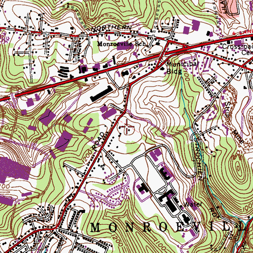 Topographic Map of Monroeville Post Office, PA
