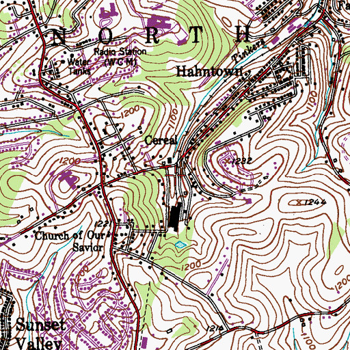 Topographic Map of North Huntingdon Post Office, PA