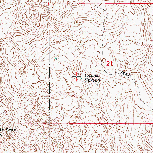 Topographic Map of Canoa Spring, AZ