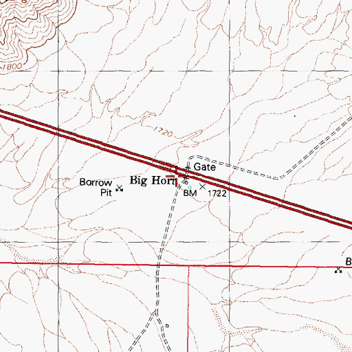 Topographic Map of Big Horn, AZ