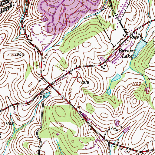 Topographic Map of Chum Nursery School, PA