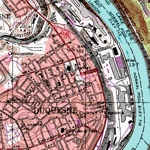 Topographic Map of Cornerstone Leadership Academy, PA
