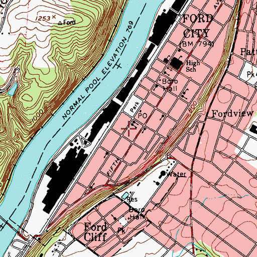 Topographic Map of Divine Redeemer School, PA