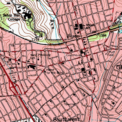 Topographic Map of Dominion Christian Academy, PA