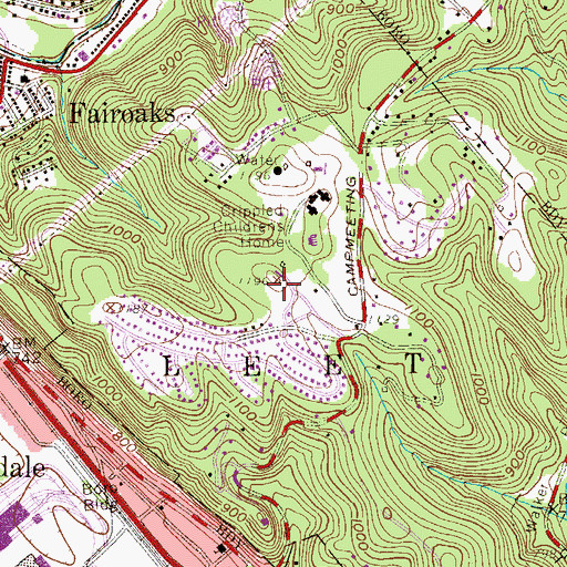 Topographic Map of The Education Center at D T Watson Institute, PA