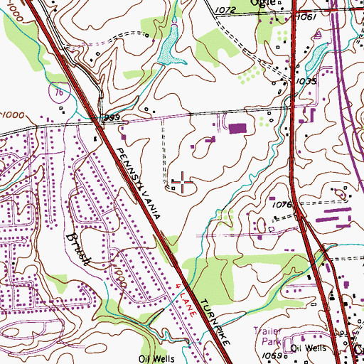 Topographic Map of Garden Montessori School, PA