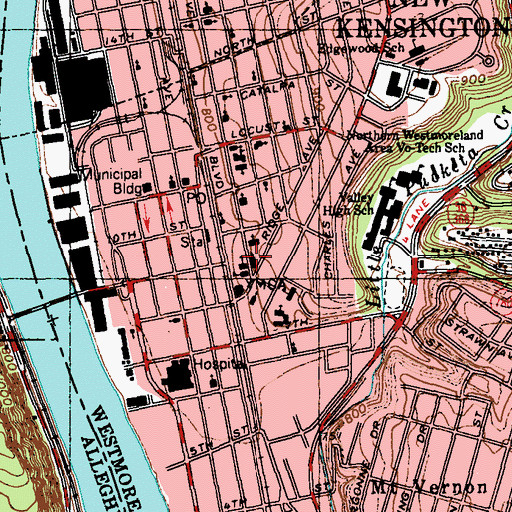 Topographic Map of Harvest Baptist Academy, PA