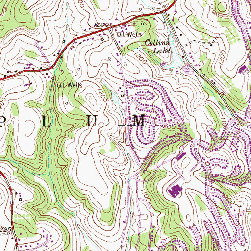 Topographic Map of Holiday Farms Country Day School, PA