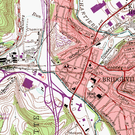 Topographic Map of Holy Child Catholic School, PA