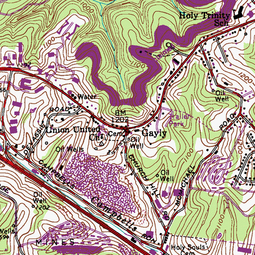 Topographic Map of Huntington Learning Center, PA