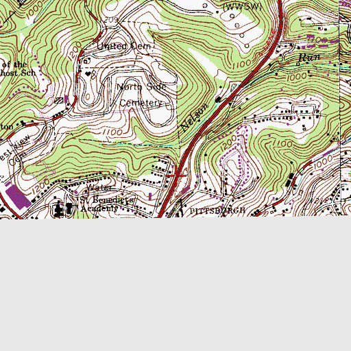 Topographic Map of Huntington Learning Center, PA
