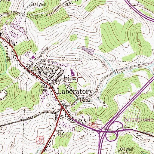 Topographic Map of Laboratory School, PA
