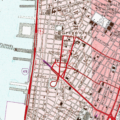 Topographic Map of Our Lady of Vilnus Roman Catholic Church (historical), NY