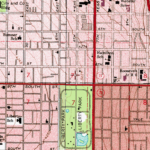 Topographic Map of Metropolitan Community Church, UT