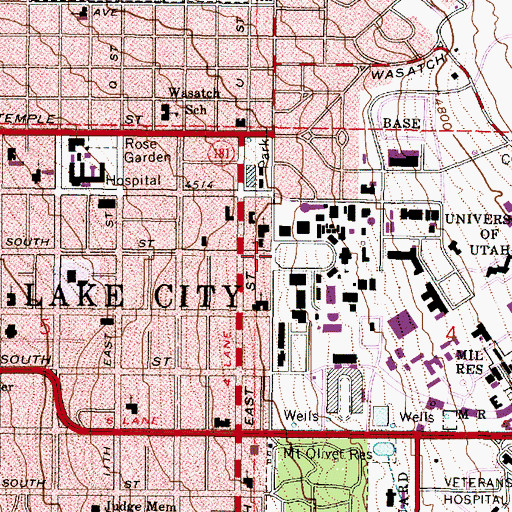 Topographic Map of Newman Center, UT