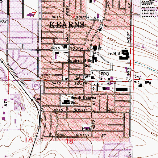 Topographic Map of Our Lady of Help Perpetual Church, UT