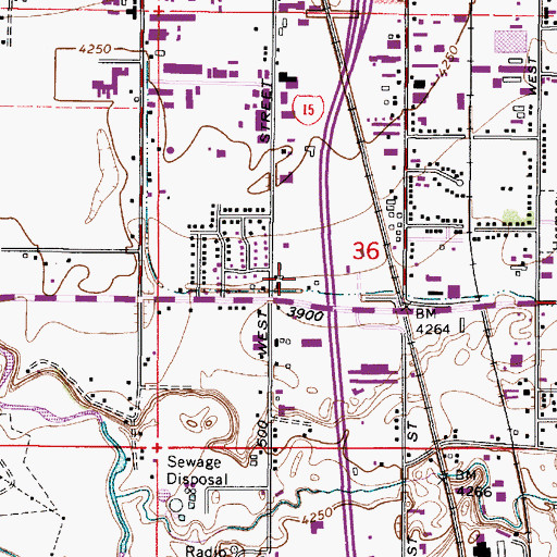 Topographic Map of Potters House Christian Fellowship Church, UT
