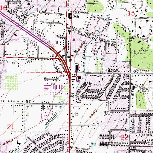 Topographic Map of Slavic Evangelical Baptist Church, UT
