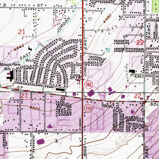 Topographic Map of South Valley Unitarian Universalist Society, UT