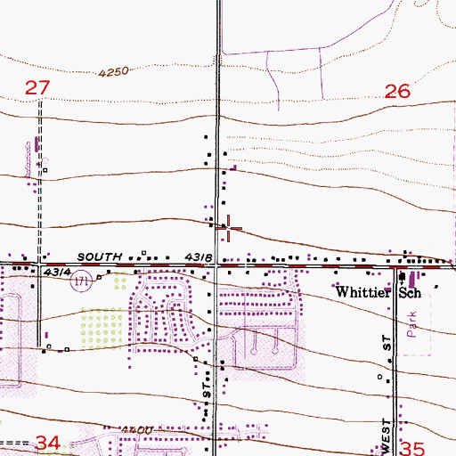 Topographic Map of The Church of Jesus Christ of Latter Day Saints, UT