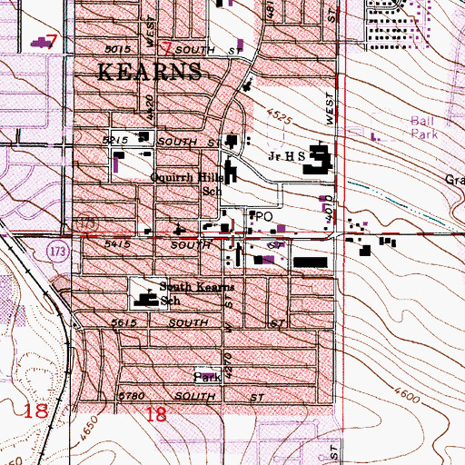 Topographic Map of The Church of Jesus Christ of Latter Day Saints, UT