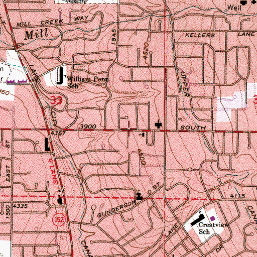Topographic Map of The Church Of Jesus Christ Of Latter Day Saints, UT