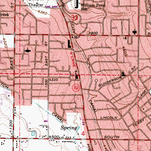 Topographic Map of The Old Meeting House, UT