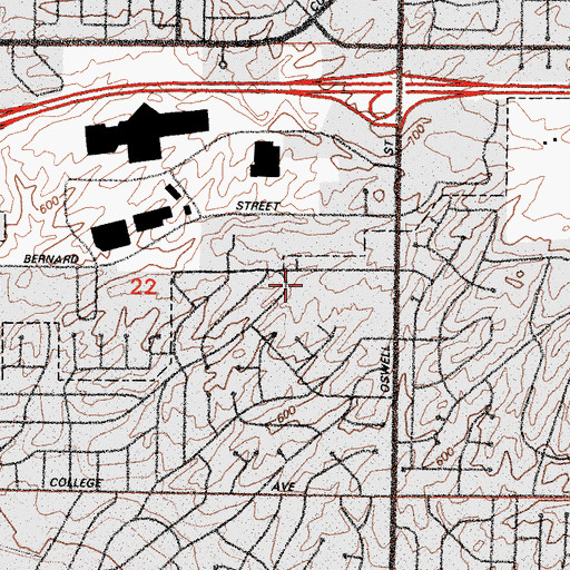 Topographic Map of Harding Elementary School, CA